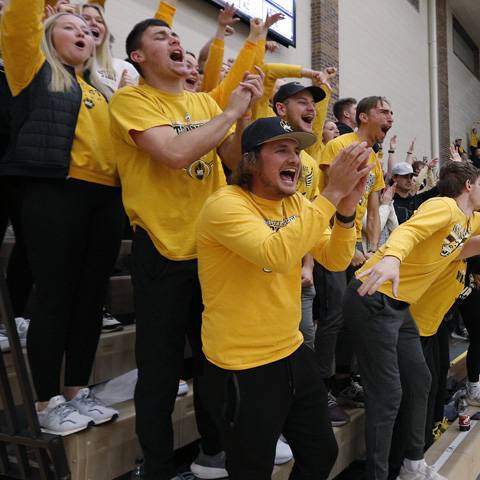 Crowd celebrating at WSC sporting event