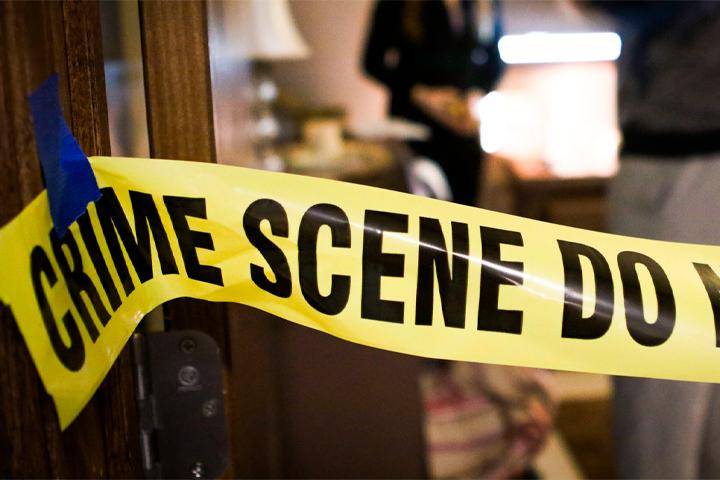 Crime scene tape at WSC's CSI lab