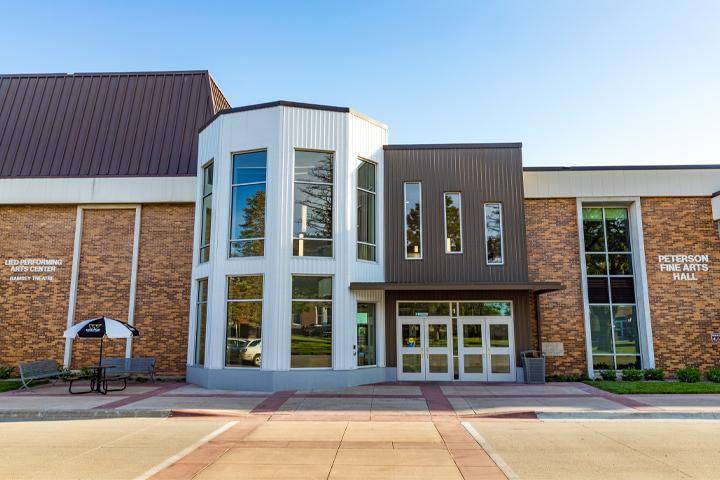 Exterior view of Peterson Fine Arts