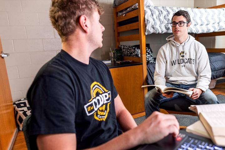 Students in a residence hall