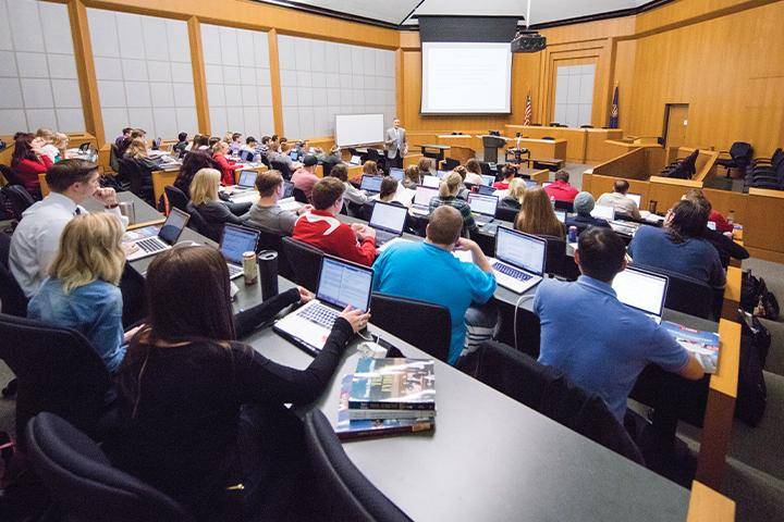 A law classroom at UNL