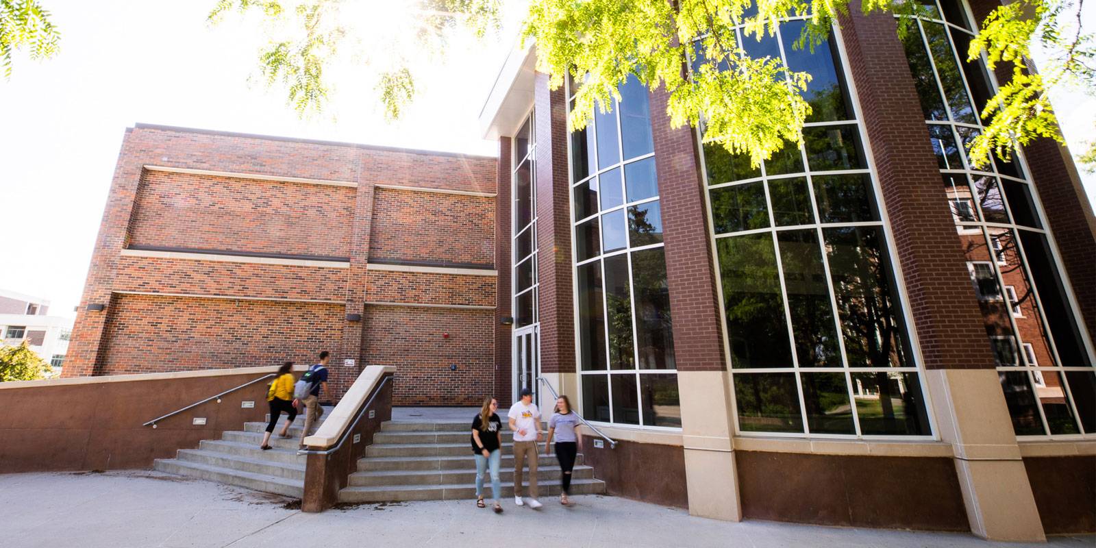 An exterior view of the the library