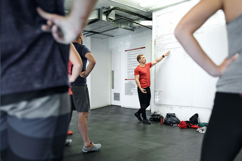 Sport management degree concept featuring a fitness facility manager